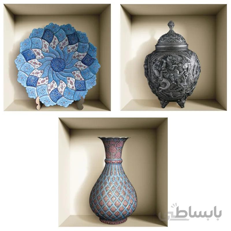 استیکر 33cm طاقچه مجازی مدل VS07 – پک ۳ عددی – تمام چسب