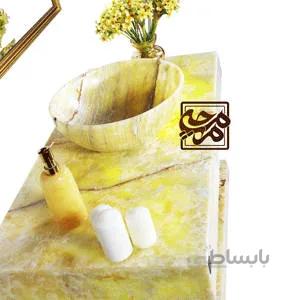 روشویی سنگی مرمر سبز مدل دلارام