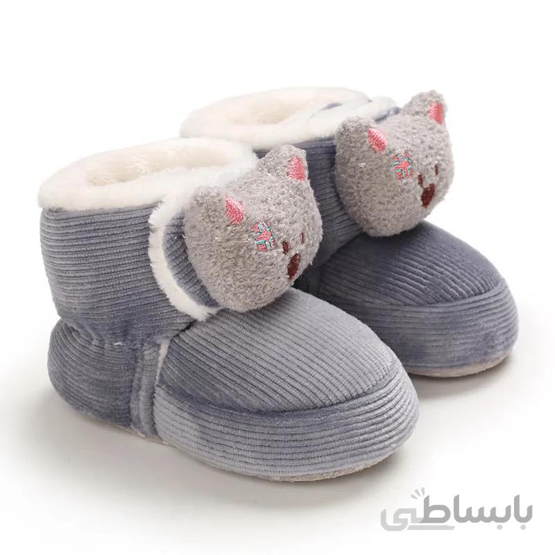 پاپوش نوزادی زمستانی کبریتی خرسی
