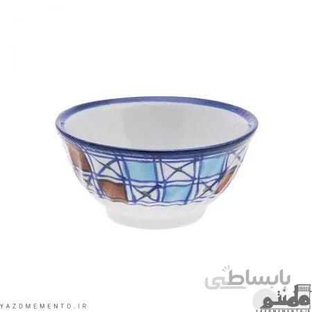 کاسه چینی مدل آبگوشت خوری طرح شطرنجی مجموعه 6 عددی