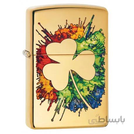 فندک اصل زیپو مدل 49125 | آمریکا | Graffiti Clover Design