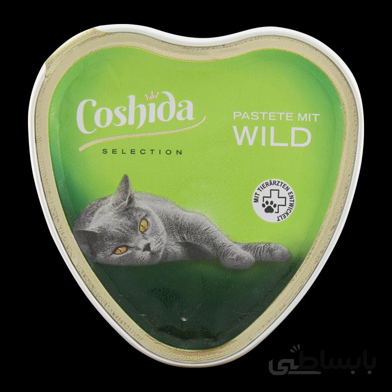 خوراک کاسه ای گربه کوشیدا طعم گوشت شکار وزن ۸۵ گرم ا Coshida Vome Wild Flavour 85gr