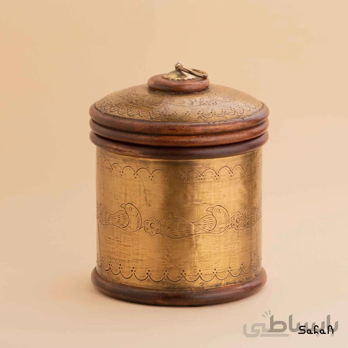 بانکه برنجی و چوبی طلایی مدل پرنده سایز 2