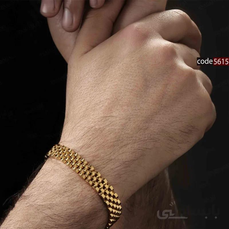دستبند مردانه طرح رولکس کد 5616