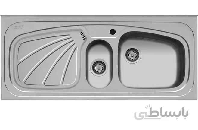 سينک ظرفشویی روکار اخوان مدل 53 یک لگن ونیم