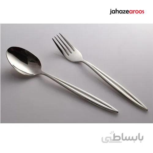 قاشق چنگال 12 پارچه استیل یونیک کد 0009