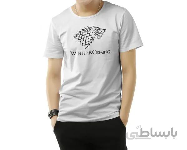 تیشرت سفید طرح Game of thrones