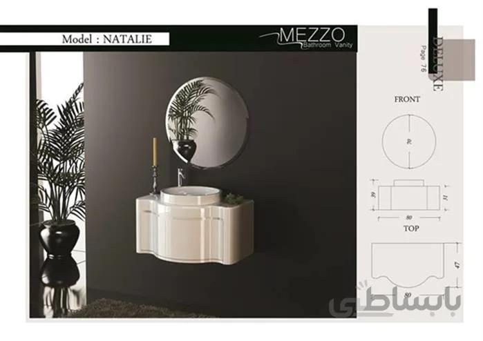 روشویی کابینت دار مزو MEZZO مدل Natalia ا ابعاد 80Cm ×49Cm × 39Cm