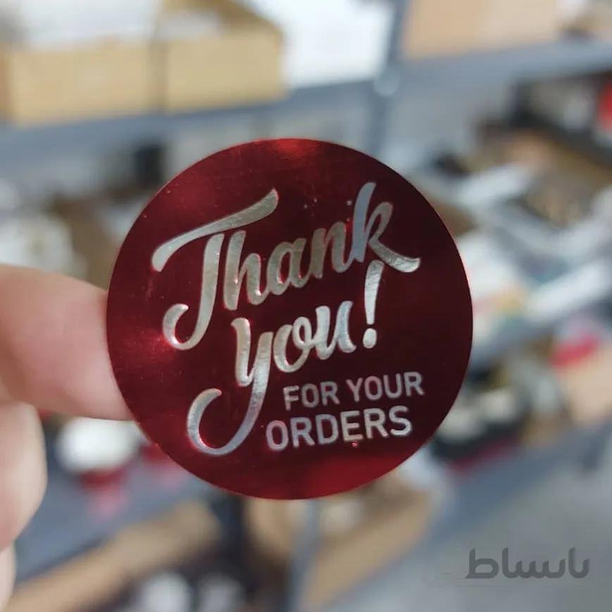 استیکر قرمز thank you (مجموعه 40 عددی)
