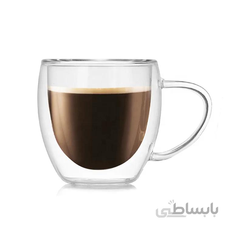 فنجان قهوه دوجداره گنجایش 180 سی سی کد 4562