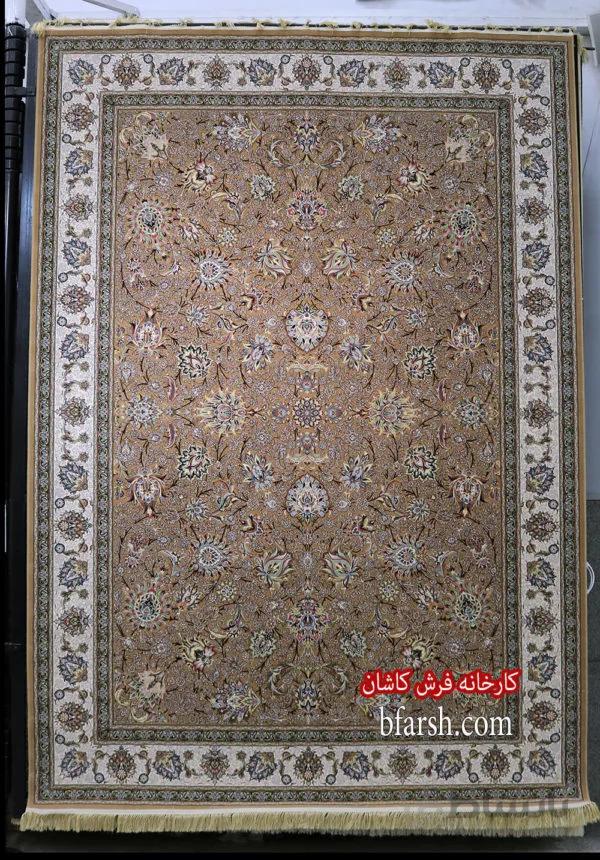 فرش کاشان 1200 شانه برجسته نقشه مشاهیر نسکافه ای