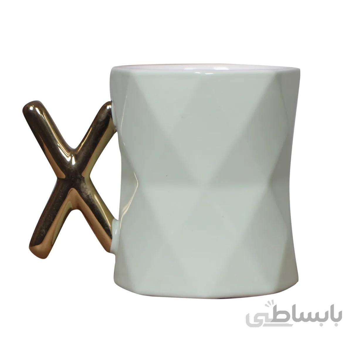 ماگ سرامیکی دسته X 220 میل - Ceramic X cup 220 mil