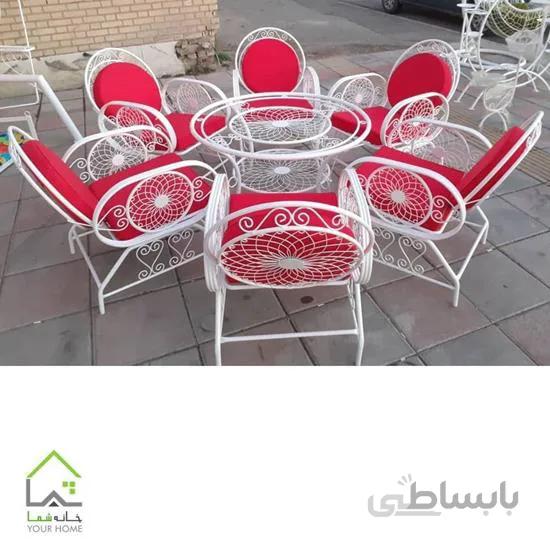 مبل باغی فلزی مدل خورشیدی