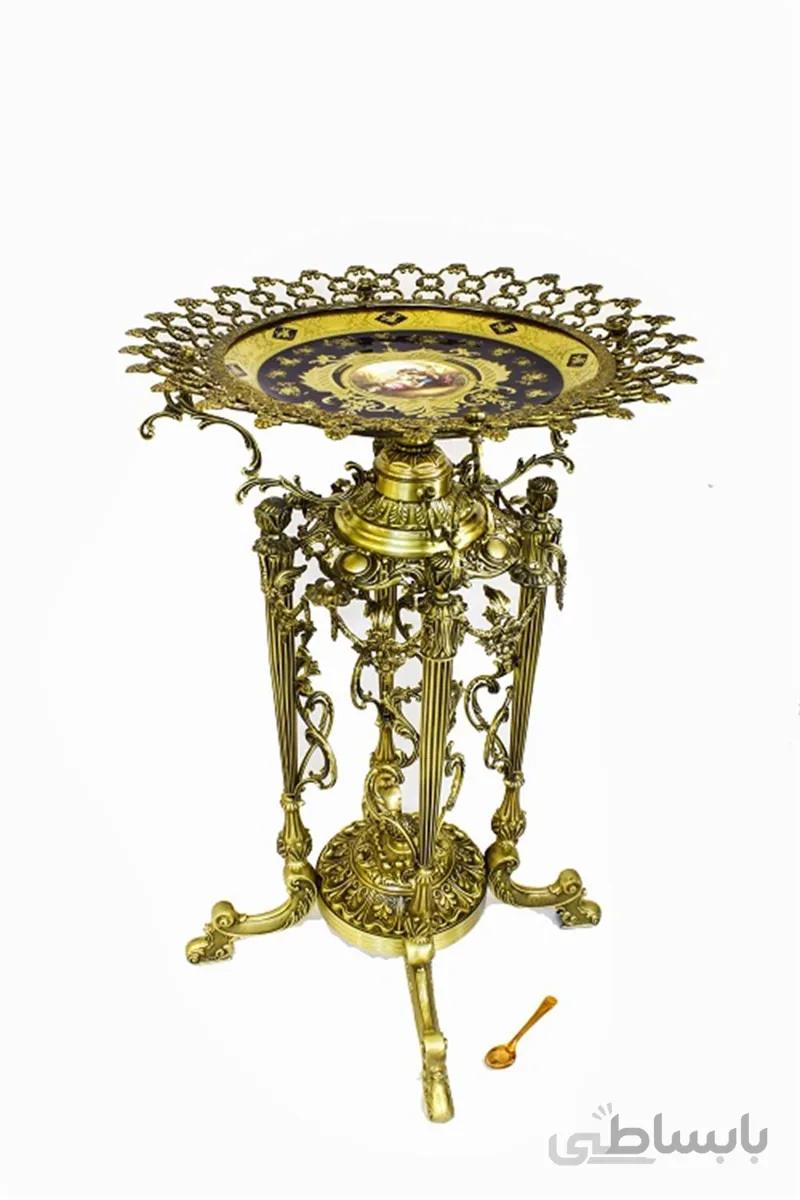 میوه خوری کنار سالنی 4 پایه آنتیک ا Stool antique fruit dish
