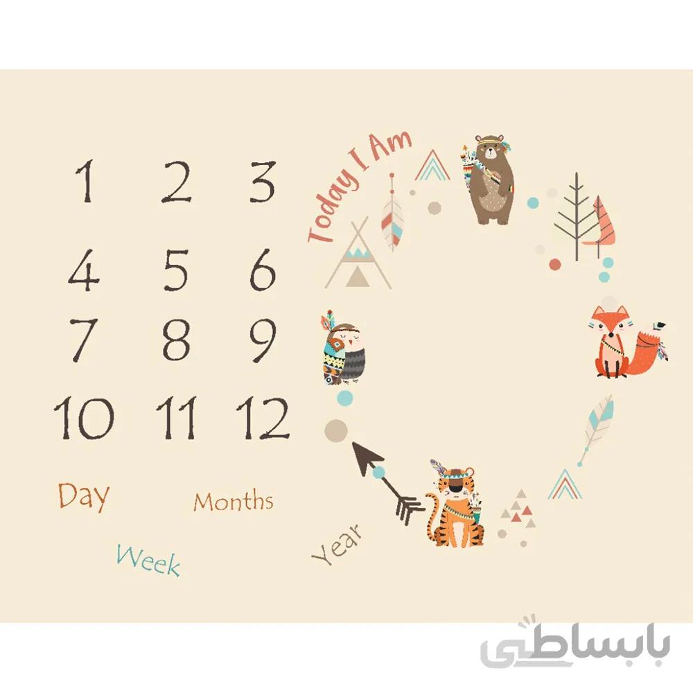 پارچه ماهگرد نوزاد طرح سرخ پوست الپی کیدز LPKids