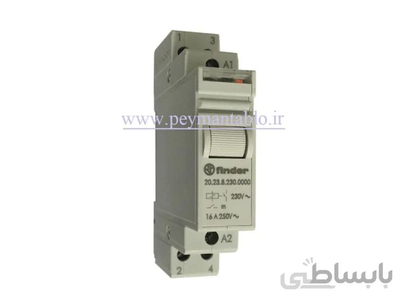 رله ضربه ای (طرح مینیاتوری) 230 ولت AC دو کنتاکت 16 آمپر Finder