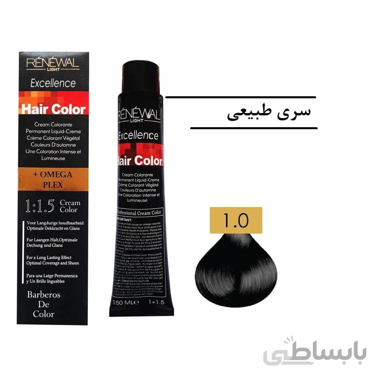 رنگ مو رنوال 1.0 مشکی طبیعی