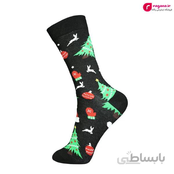 جوراب زنانه ساق بلند پاتریس طرح کریسمس کد R215253