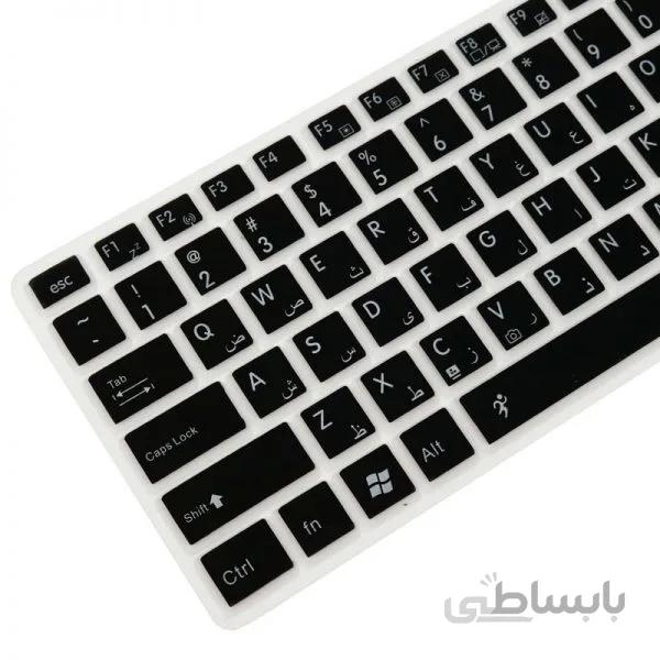 کاور کیبورد ژله ای لپ تاپ ASUS K50-A541-A580 ا ASUS K50-A541-A580 Silicon Laptop Keyboard Guard