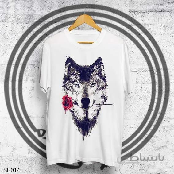 تیشرت طرح گرگ خاکستری-WOLF