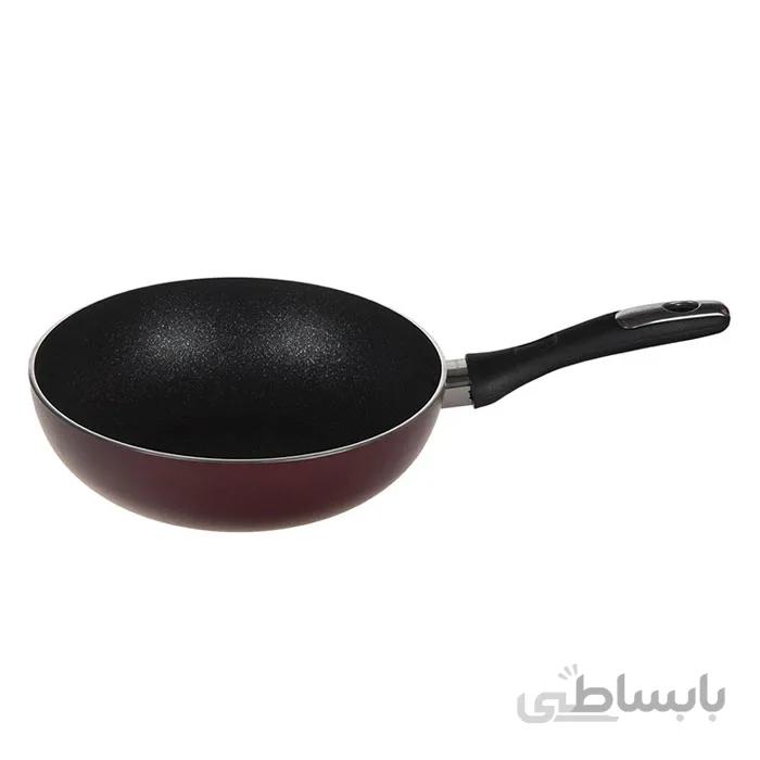 تابه وک سایز 25 گرانیتا زرشکی زرساب کد GT-278R