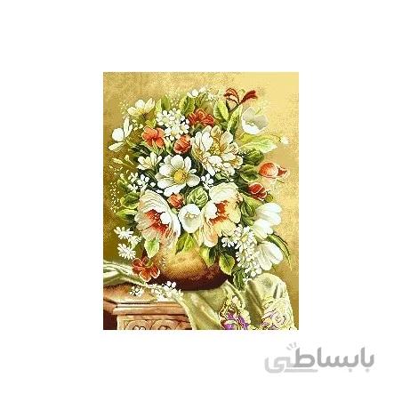 نخ و نقشه تابلو فرش گل کد 51 طرح آنتوریوم
