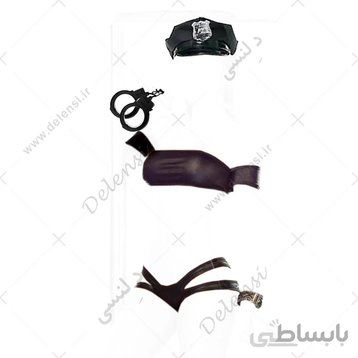کاستوم پلیسی با شورت و سوتین دکلته دیسکویی براق