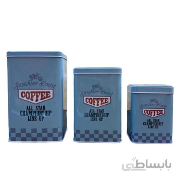بانکه فلزی مکعب طرح COFFEE کد ۵۱۹