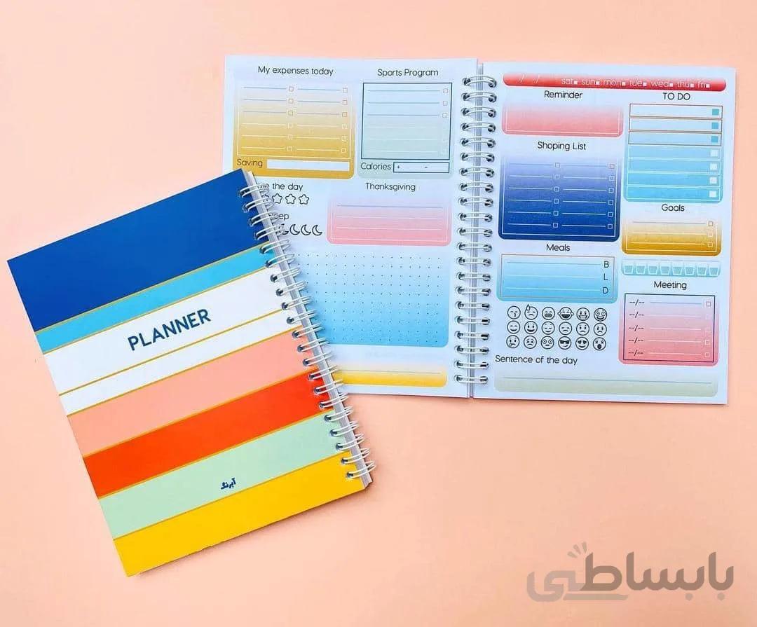 پلنر روزانه انگلیسی لاکچری 2 طرح آبرنگ