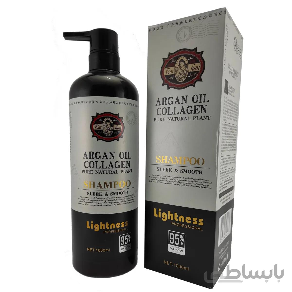 شامپو مو آرگان کراتین برند لایتنس حجم ۱۰۰۰ میلی لیتر