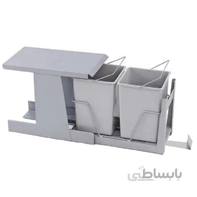 سطل زباله مدل A835 دو مخزنه کوچک با ریل تاندم آدلان
