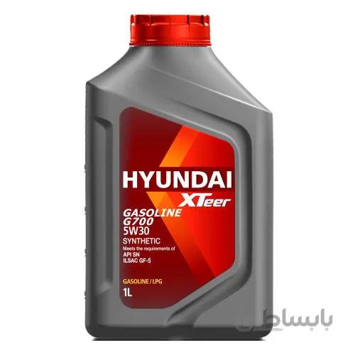 روغن موتور خودرو هیوندای اکستیر مدل SN 5W30 G700 ظرفیت 1 لیتر