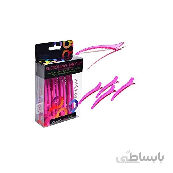 کلیپس (گیره) مو فرامار FRAMAR مدل Framar Super Sectioners pink