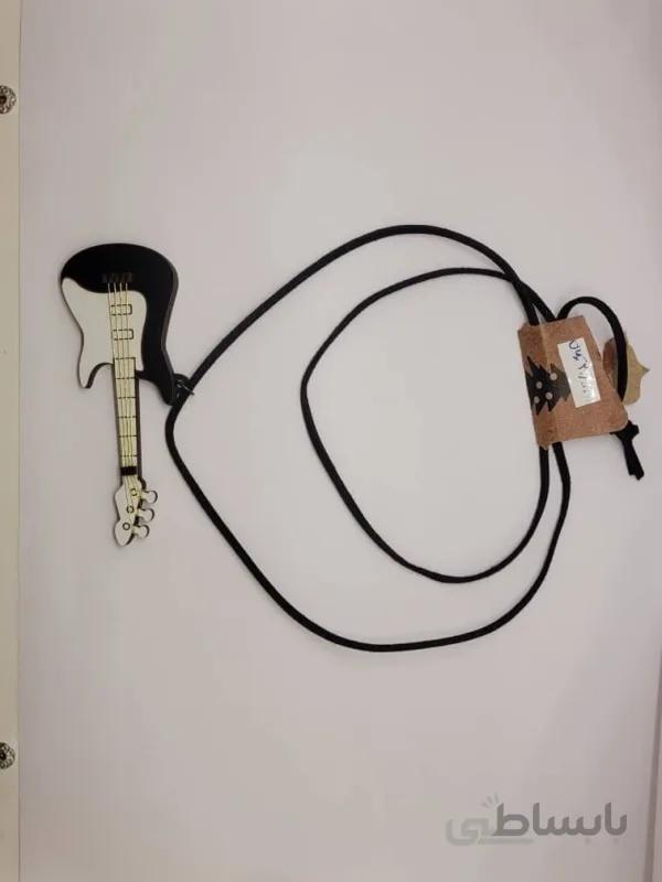 گردنبند چرمی طرح گیتار