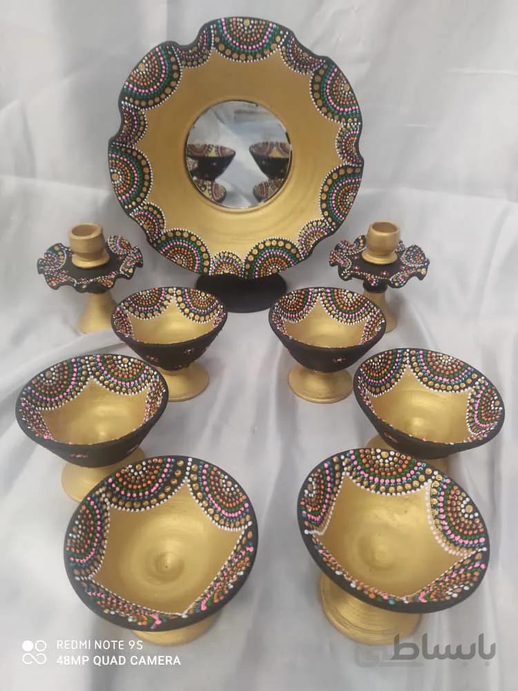 هفت سین پایه دار سفالی کد ۱۰۱۳۶۳