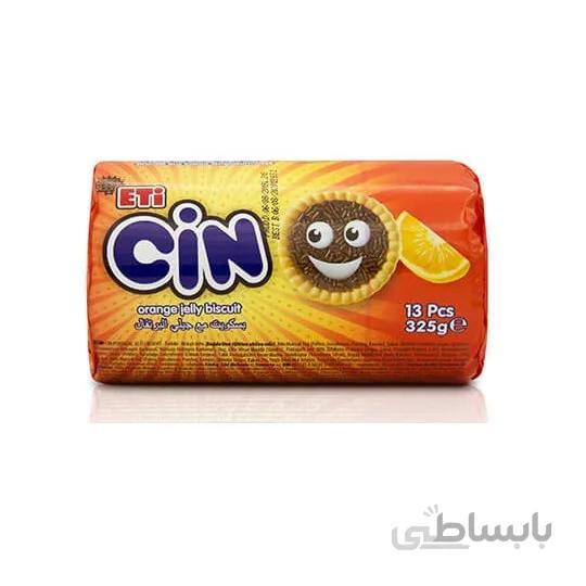 بیسکوئیت با روکش ترافل پرتقالی اتی جین Eti Cin وزن 325 گرم