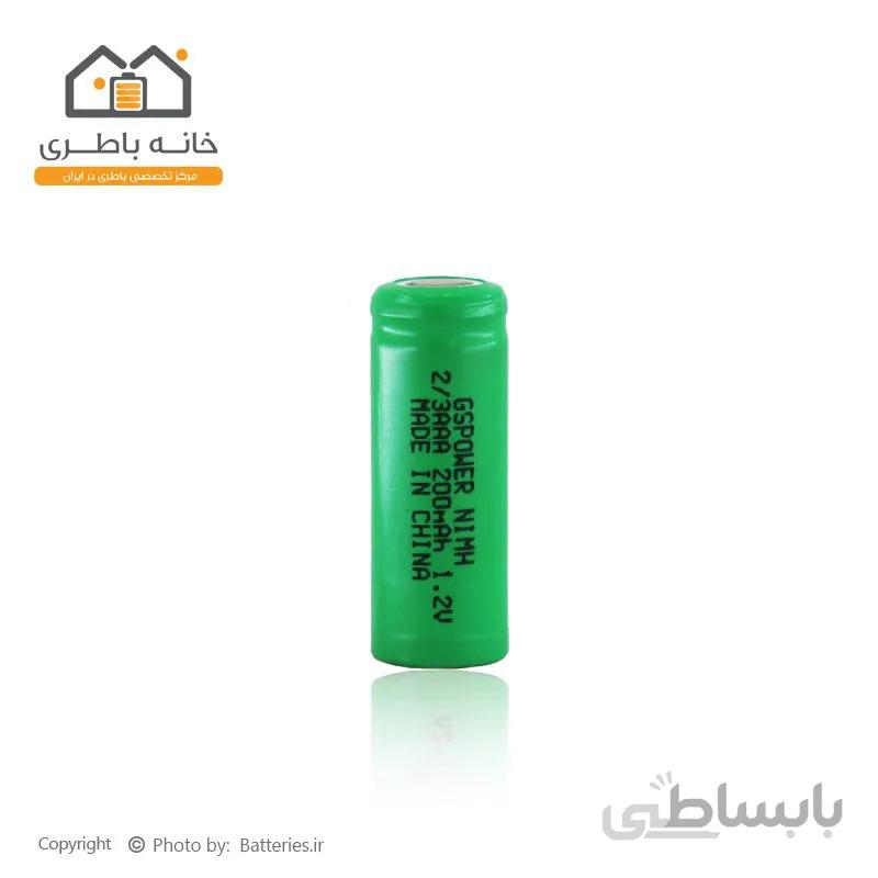 باتری شارژی 200 میلی آمپر سایز 2/3َAAA جی اس پاور GS POWER