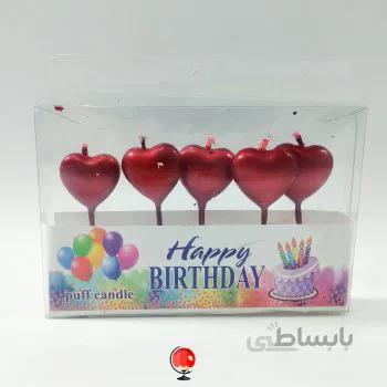 شمع خلالی قلب قرمز