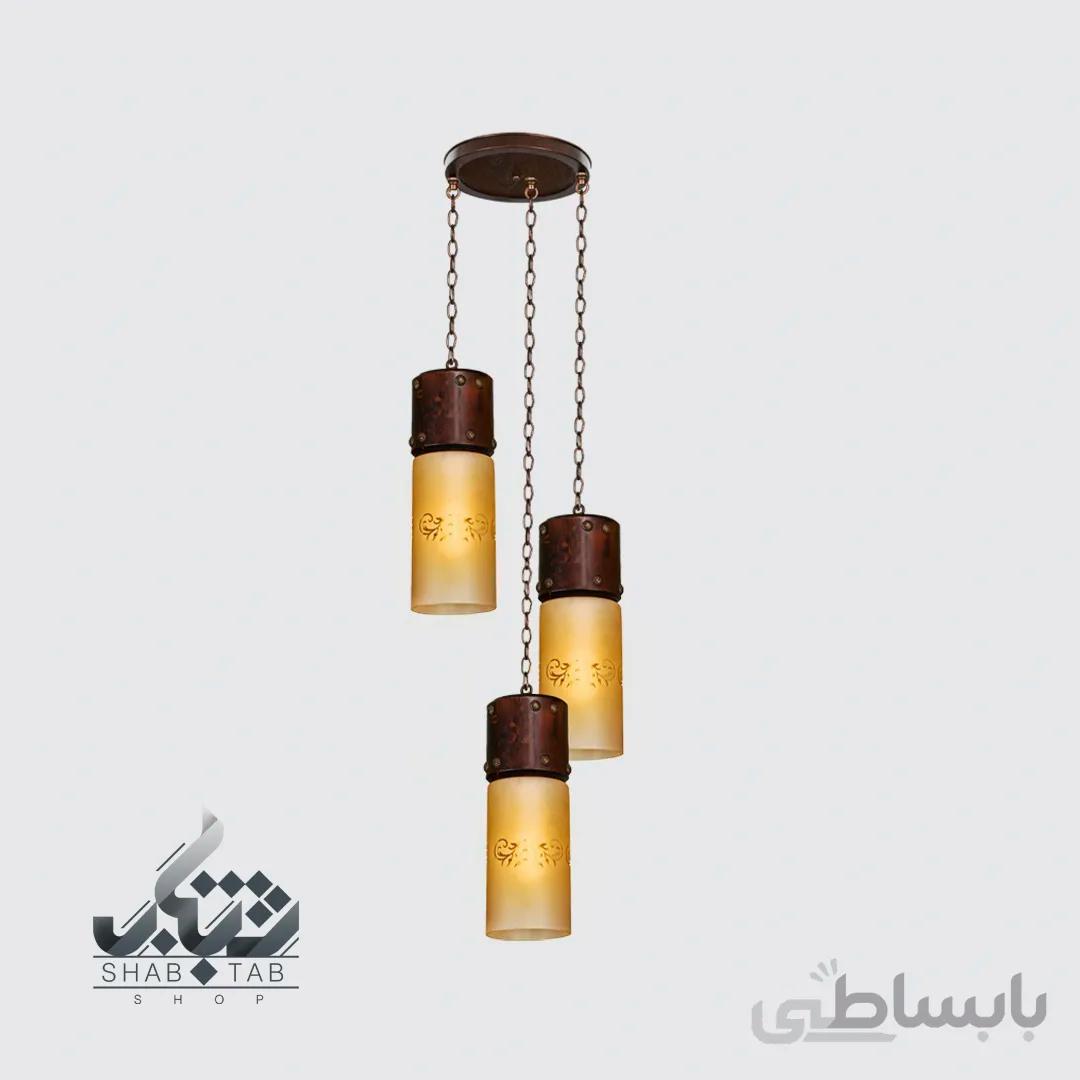 آویز سه لامپ دارکار مدل منگو کد 90