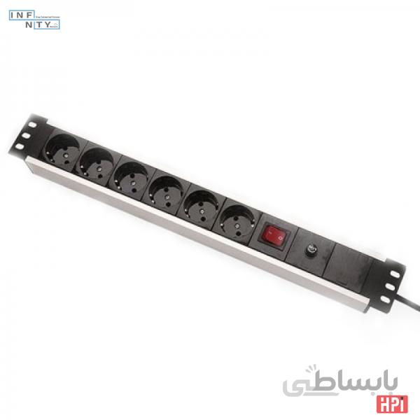 پاورماژول 6 پورت 1 یونیت ارت دار رکمونت مدل I-P0106HP