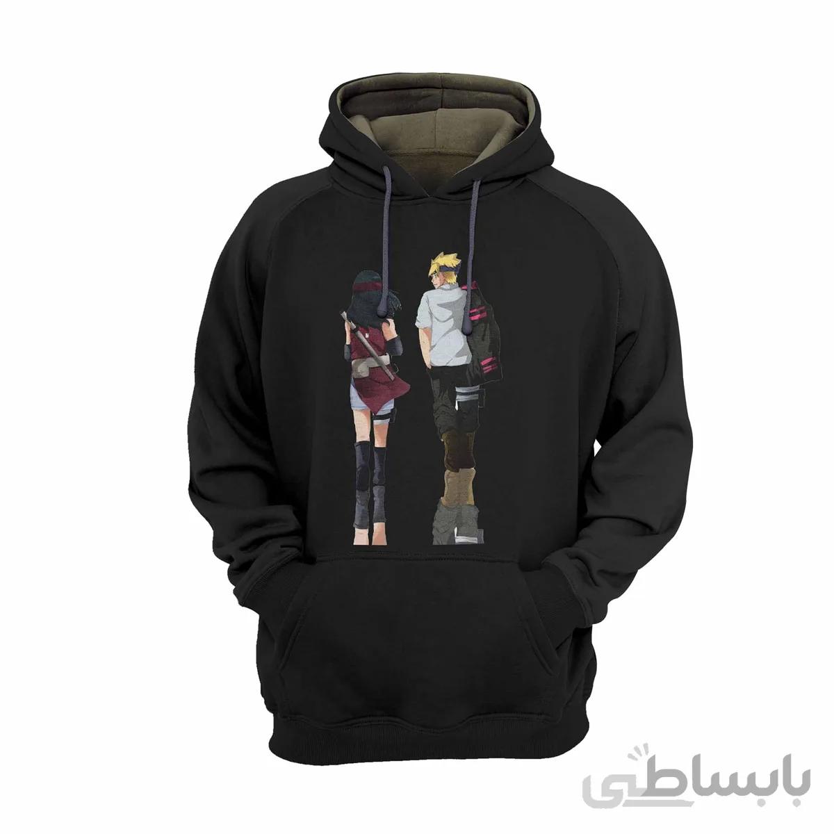 هودی مشکی طرح انیمه بوروتو Boruto
