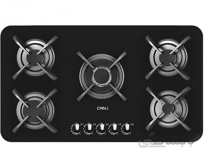 اجاق گاز ۵ شعله شیشهای کن مدل IG-8507 ا Can Gas Hob model IG-8507