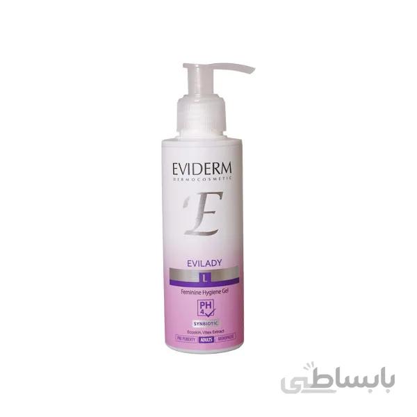 ژل بهداشتی بانوان اوی لیدی مناسب افراد بالغ EVIDERM ا Eviderm Evilady Feminine Hygiene Gel PH4