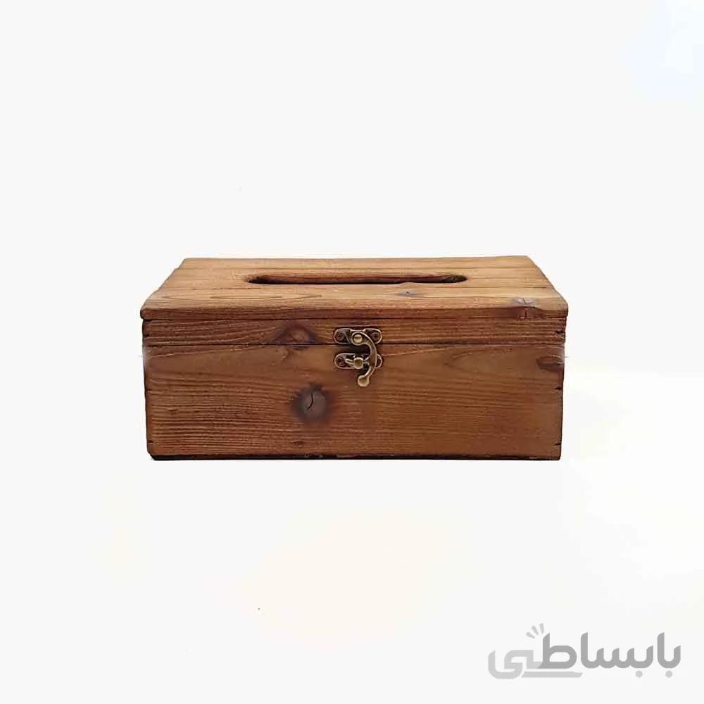 جا دستمال کاغذی چوبی 300 برگ چفتدار