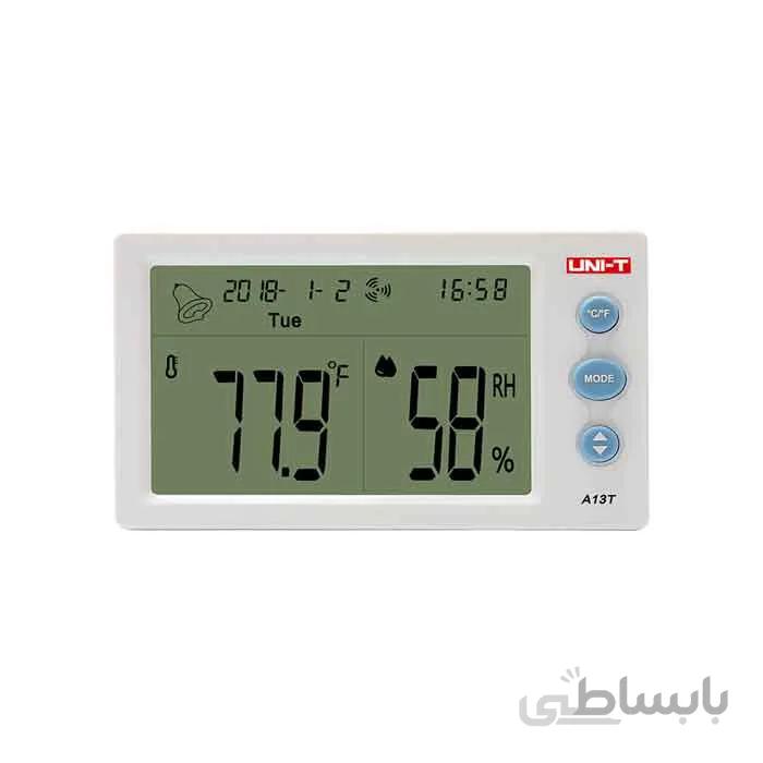 دماسنج، رطوبت سنج و ساعت یونی تی مدل UNI-T A13T