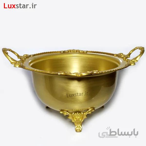 کاسه گود بزرگ دو دسته برنجی ایران کادو مدل 161b