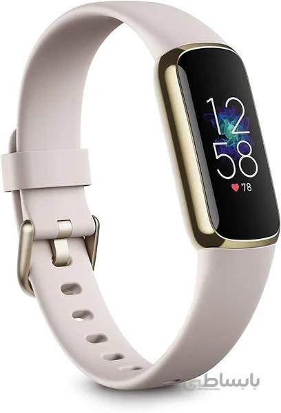 مچ بند هوشمند فیت بیت لوکس- طلایی/سفید Fitbit Luxe Fitness and Wellness Tracker - Soft Gold/White