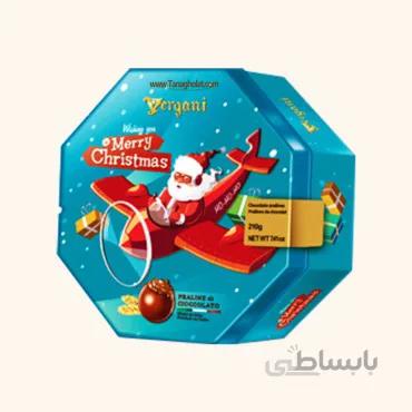 شکلات کادویی ورگانی مدل کریسمس فندوقی