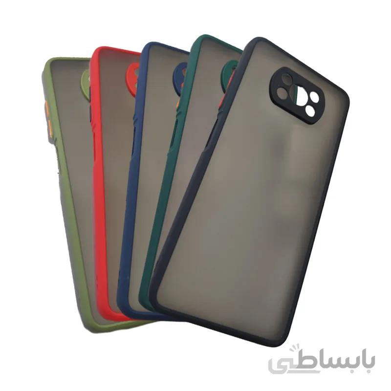 کاور شیائومی poco X3 پشت مات محافظ لنز دار