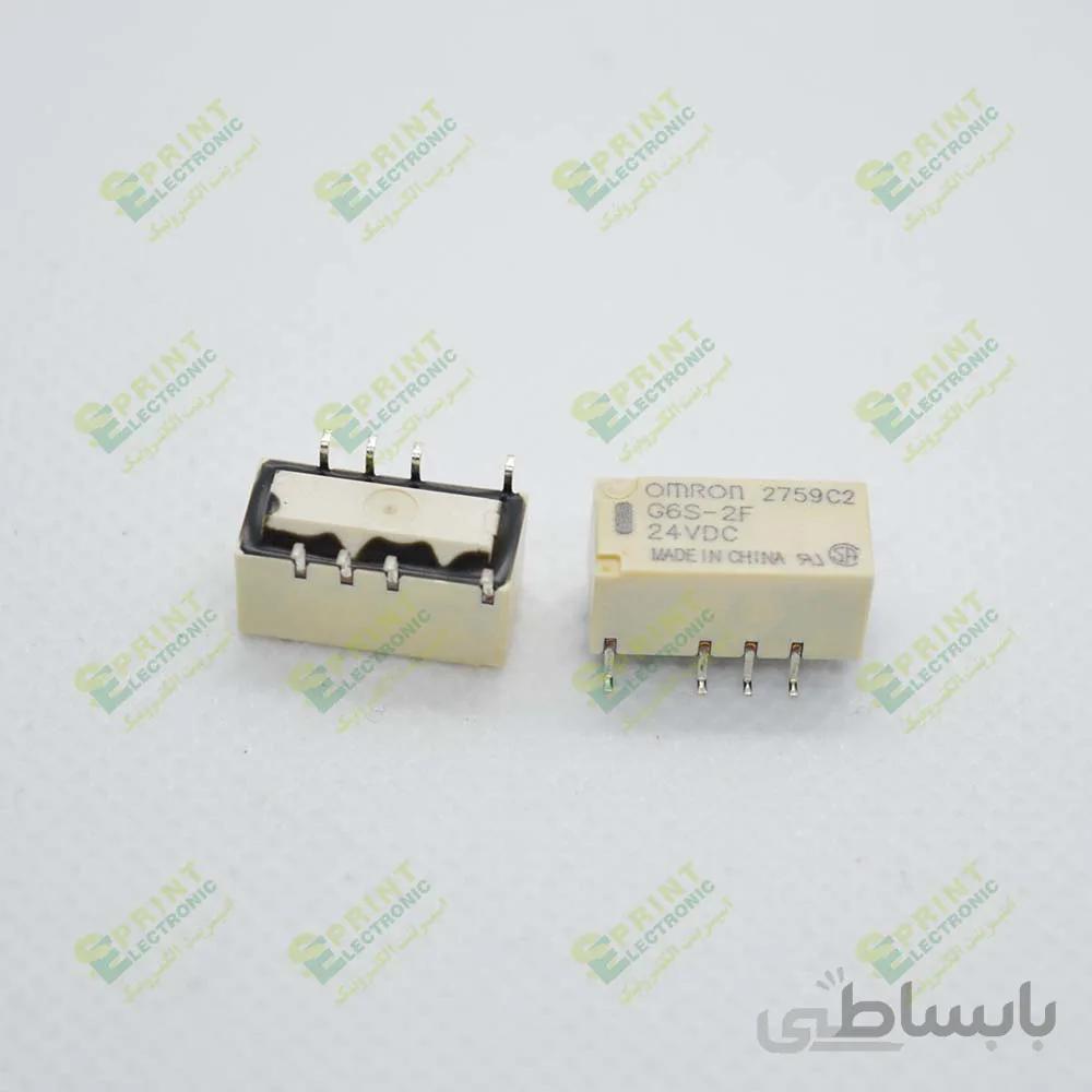 رله 5 ولت مینی مخابراتی 8 پایه 2 آمپر Omron G6S-2F-5VDC SMD